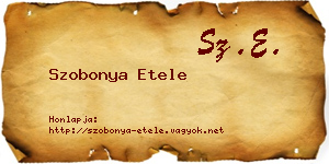 Szobonya Etele névjegykártya